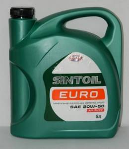 SINTOIL EURO 20W50 5л, минеральное, масло моторное